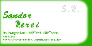 sandor merei business card